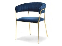 Krzesło welurowe MALE GARANTOWE glamour na złotych nogach