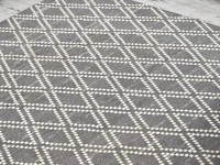 Nowoczesny dywan RAKET SZARY łatwoczyszczący antypoślizgowy - unikalny wzór