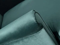 Fotel MALMO ZIELONY welurowy uszak na czarnych nóżkach - wyjątkowa tkanina