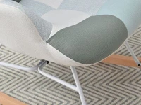 Skandynawski fotel bujany SIBIL PATCHWORK 2 + BUK - charakterystyczne detale