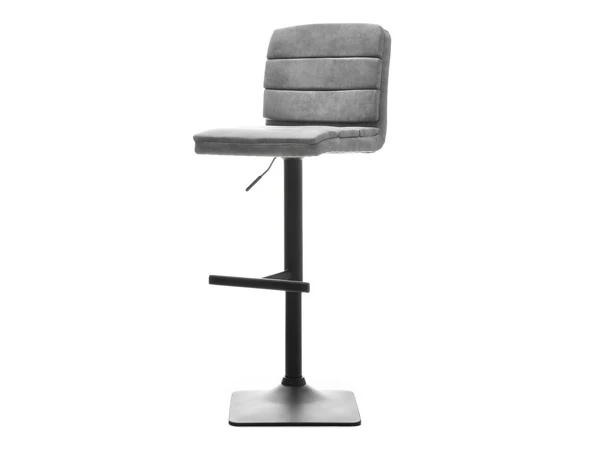 Designerskie krzesło barowe obrotowe 12 szary-chrom