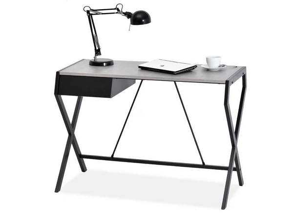 Małe designerskie biurko loftowe DESIGNO BETON-CZARNE