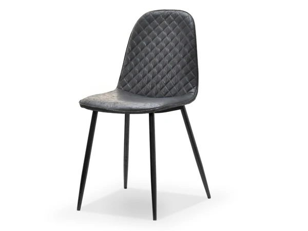 Designerskie krzesło w stylu vintage w  tkaninie SKAL CZARNE